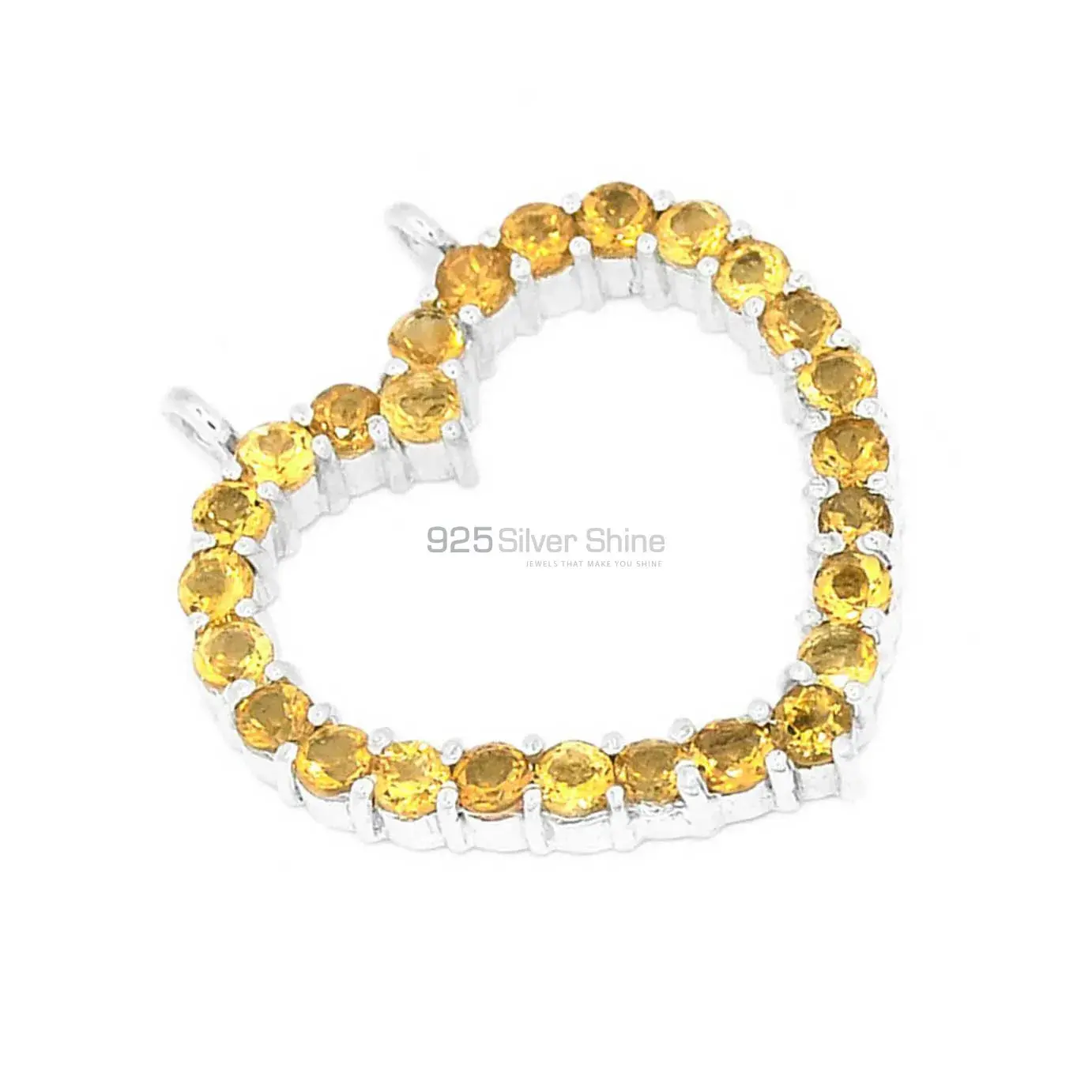 Solid Sterling Silver Handmade Pendants In Citrine Gemstone Jewelry 925SP271-3_2