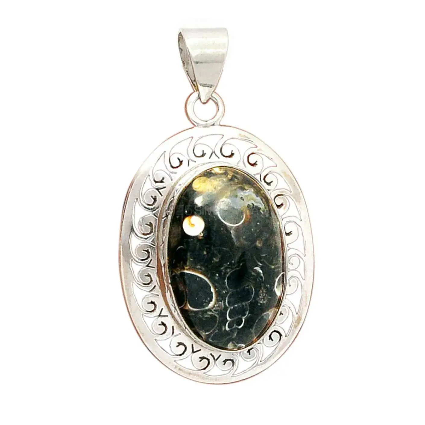 Best Quality Turtella Jasper Gemstone Pendants Suppliers In 925 Fine Silver Jewelry 925SP100-1_1