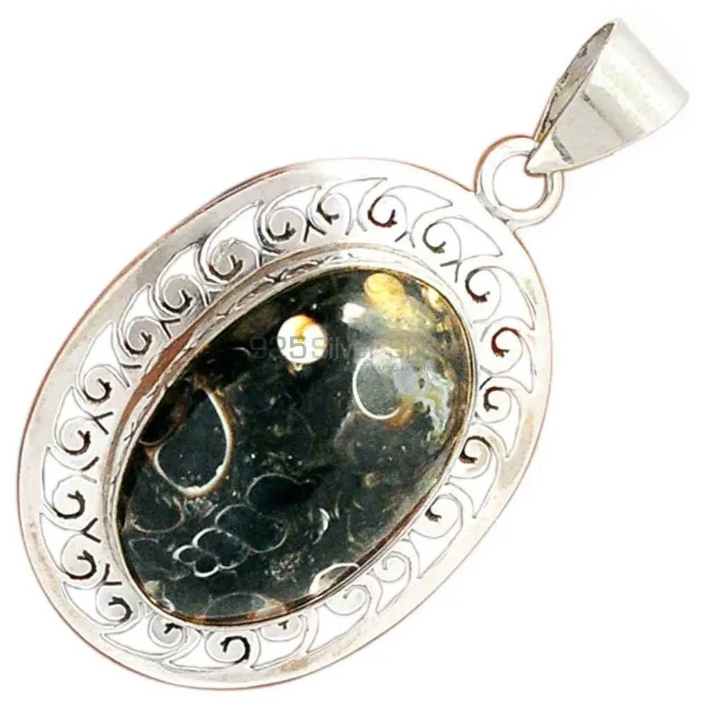 Best Quality Turtella Jasper Gemstone Pendants Suppliers In 925 Fine Silver Jewelry 925SP100-1_2