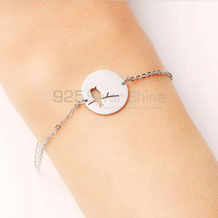 Bird Bracelet, Animal Minimalist Bracelet In 925 Sterling Silver AMB11_2