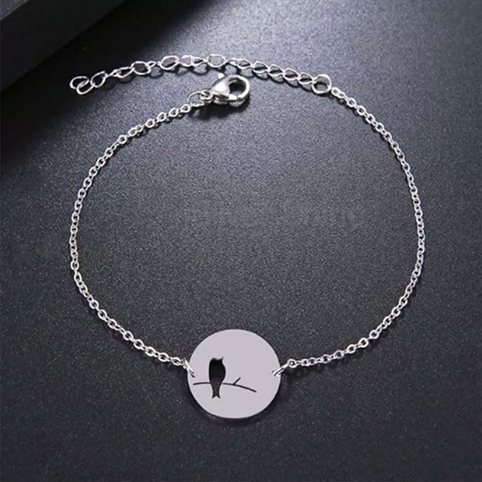 Bird Bracelet, Best Selections Animal Minimalist Bracelet In 925 Sterling Silver AMB11_4