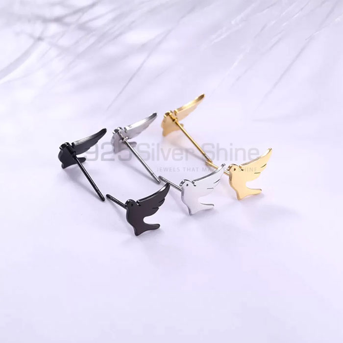 Bird Earring, Animal Minimalist Earring In 925 Sterling Silver AME54