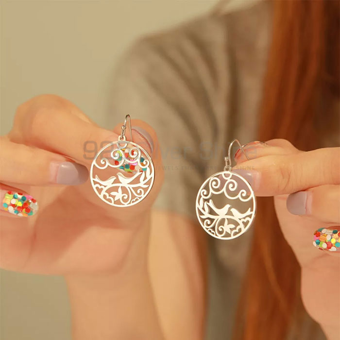 Bird Earring, Animal Minimalist Earring In 925 Sterling Silver AME34_2
