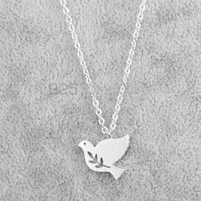 Bird Necklace, Hand Made Animal Minimalist Necklace In 925 Sterling Silver AMN247
