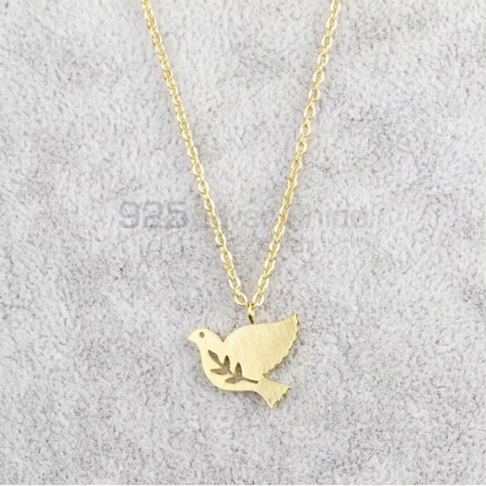 Bird Necklace, Hand Made Animal Minimalist Necklace In 925 Sterling Silver AMN247_0