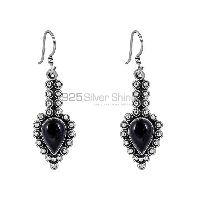 Black Onyx Gemstone Earring In 925 Sterling Silver Jewelry 925SE108