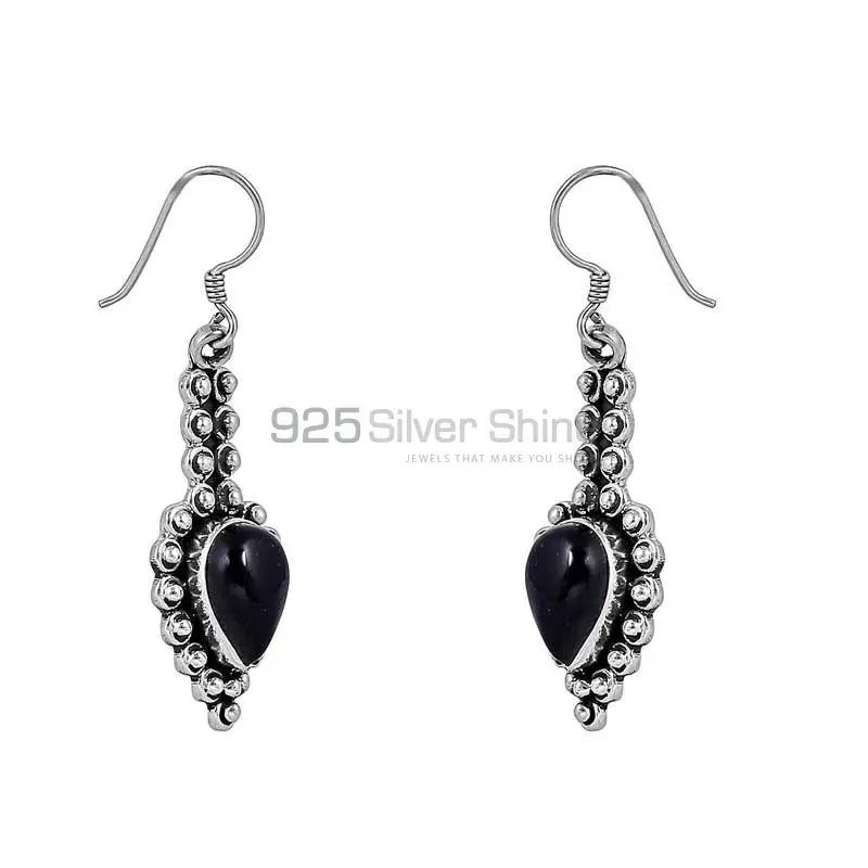 Black Onyx Gemstone Earring In 925 Sterling Silver Jewelry 925SE108_2