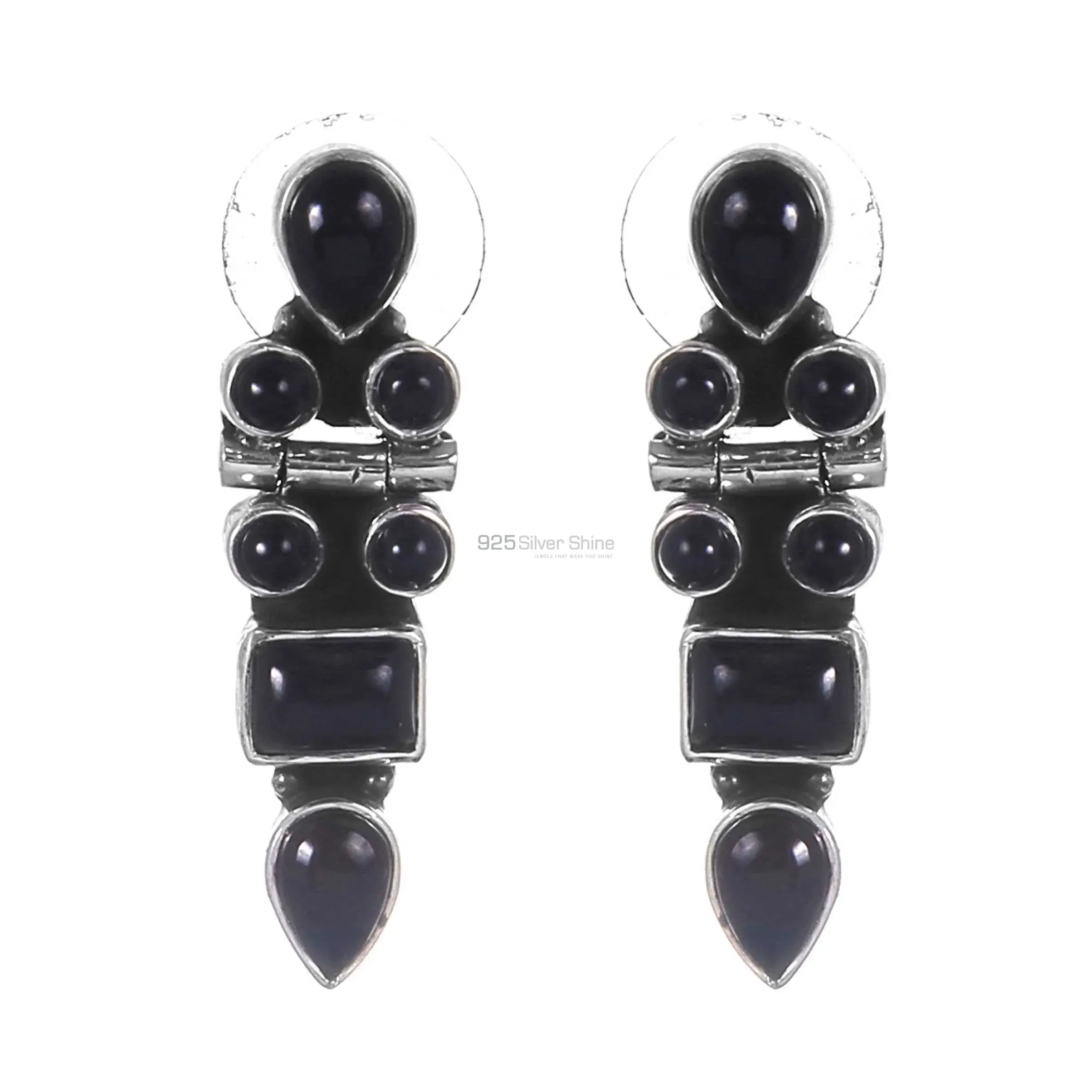 Black onyx Gemstone Earrings In 925 Sterling Silver Jewelry 925SE255