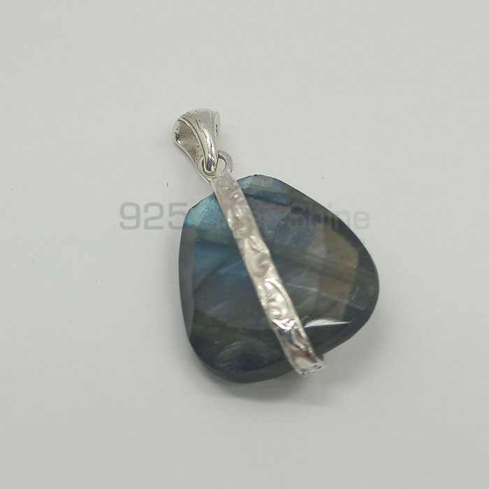 Blue Fire Bezel Labradorite Pendant In Sterling Silver 925NSP01_4