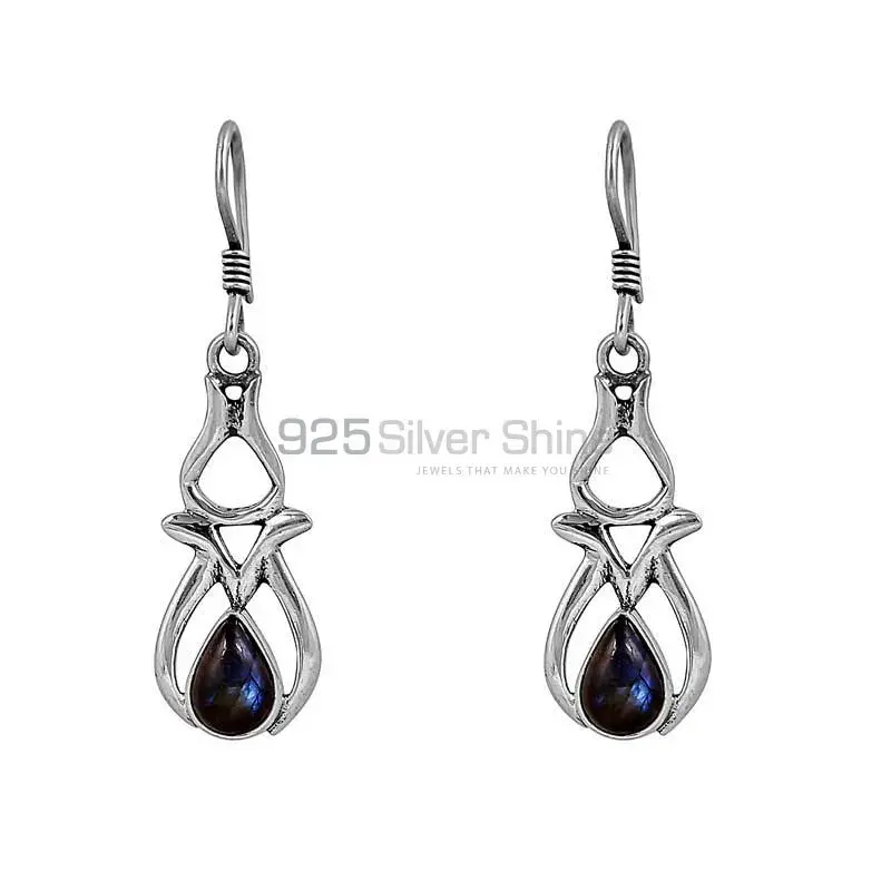Blue Fire Labradorite Gemstone Earring In 925 Sterling Silver Jewelry 925SE73