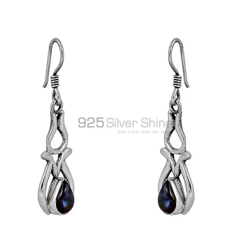 Blue Fire Labradorite Gemstone Earring In 925 Sterling Silver Jewelry 925SE73_1