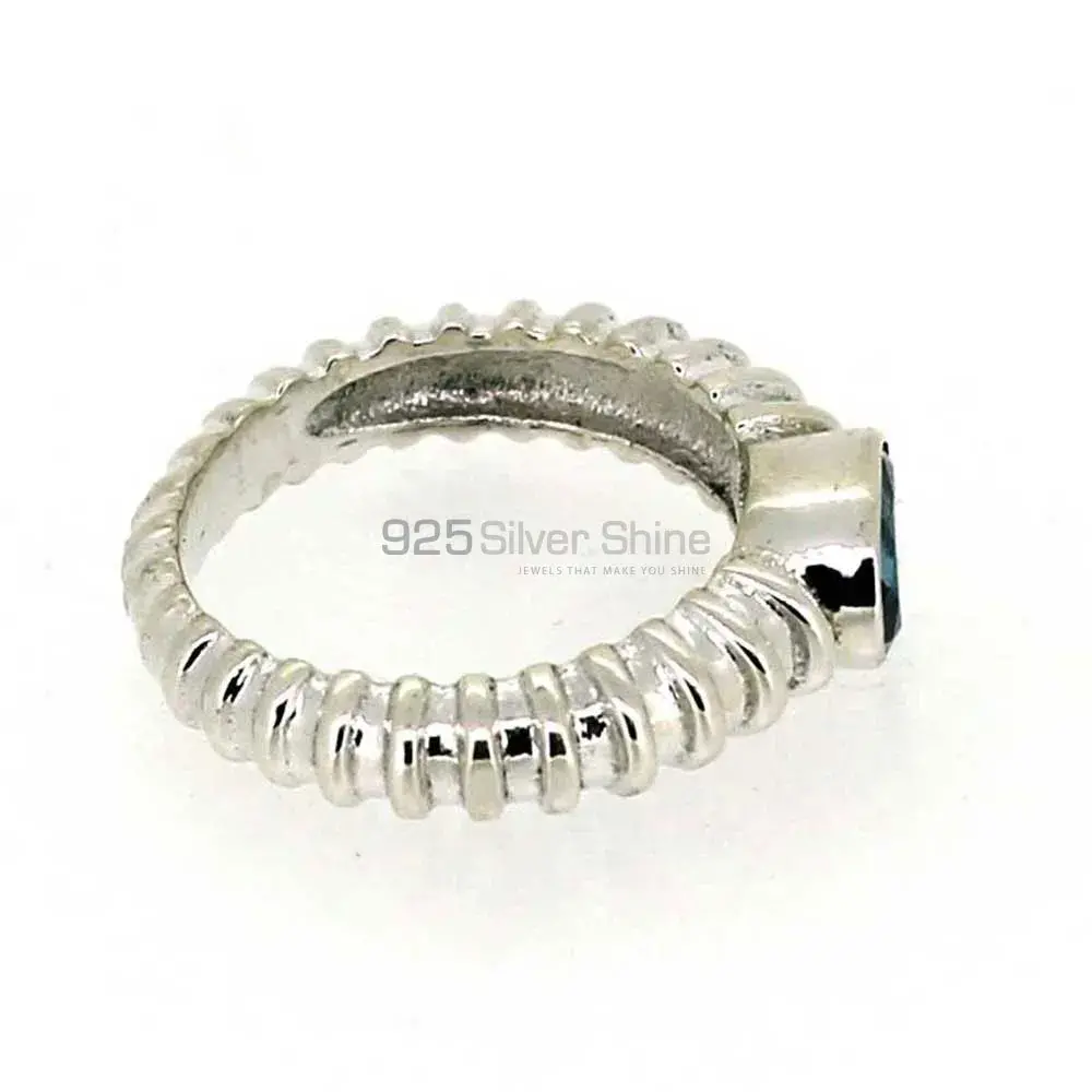 Blue Topaz Gemstone Handmade Ring In Solid Silver 925SR025-1_0
