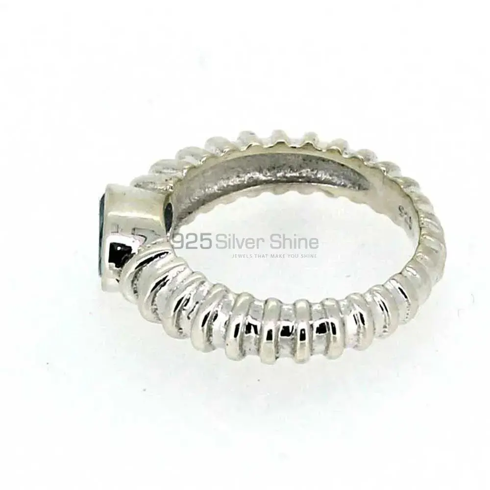 Blue Topaz Gemstone Handmade Ring In Solid Silver 925SR025-1_1