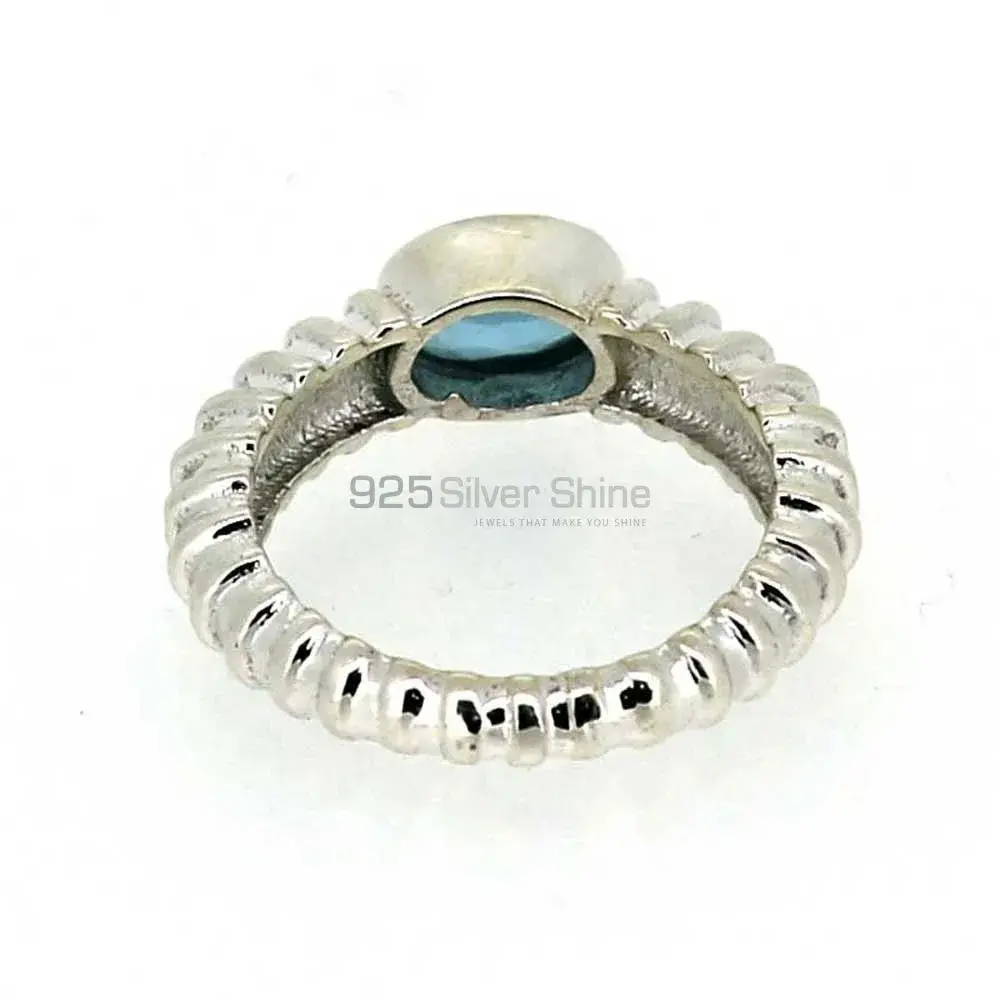 Blue Topaz Gemstone Handmade Ring In Solid Silver 925SR025-1_2