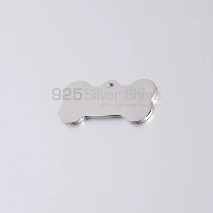 Bone Dog Plate Pet Silver Pendant, Animal Minimalist Pendant In 925 Sterling Silver AMP265