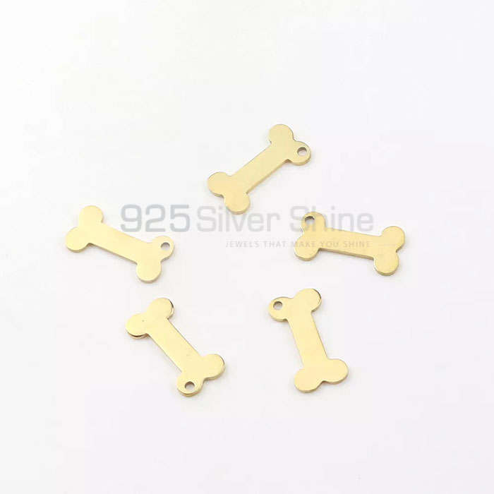 Bone Dog Plate Pet Pendants, Animal Minimalist Pendant In 925 Sterling Silver AMP280