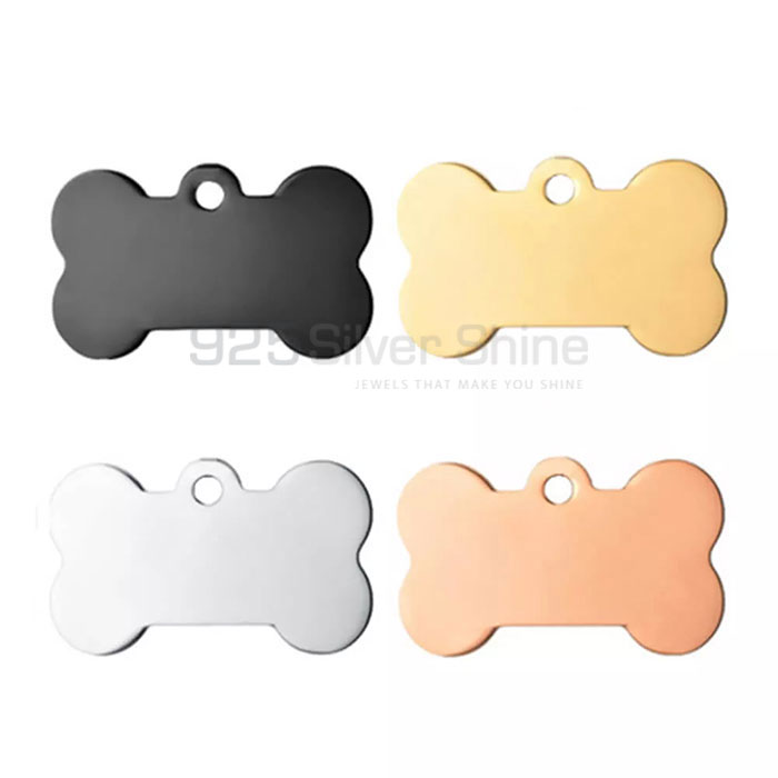 Bone Dog Plate Pet Pendant, Animal Minimalist Pendant In 925 Sterling Silver AMP279
