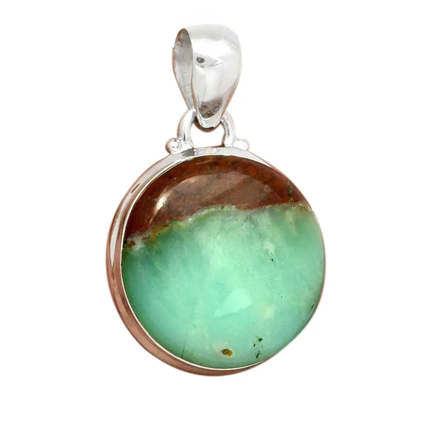 Boulder Chrysoprase Gemstone Pendants Wholesaler In Fine Sterling Silver Jewelry 925SP168_9