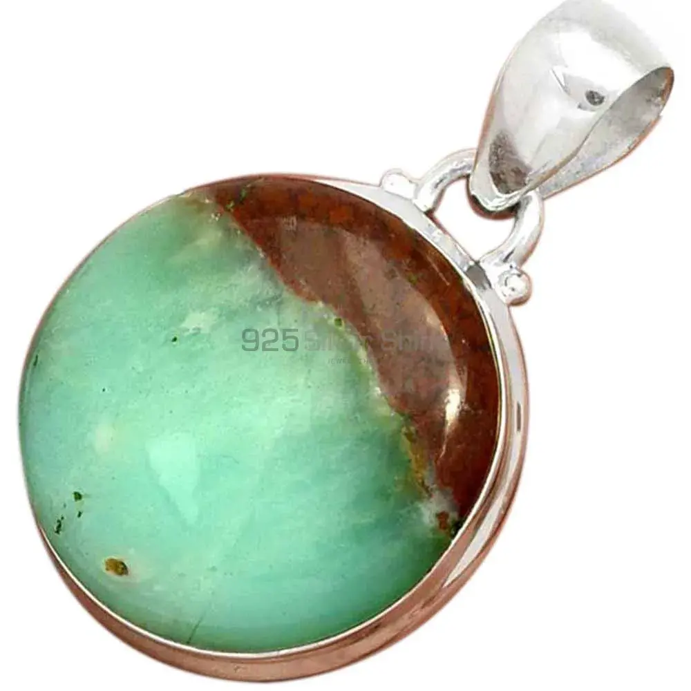 Boulder Chrysoprase Gemstone Pendants Wholesaler In Fine Sterling Silver Jewelry 925SP168_12