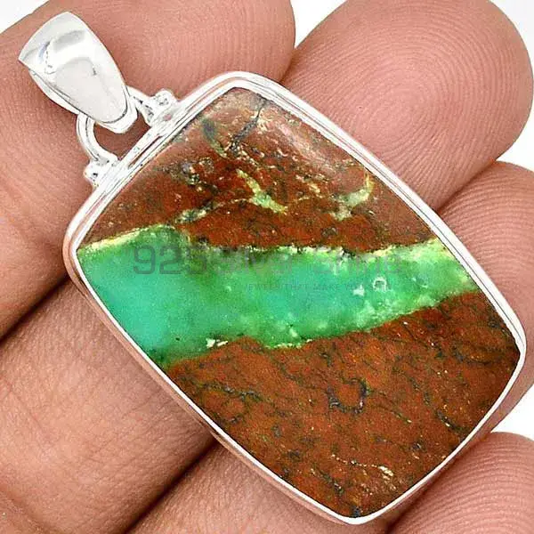 Boulder Chrysoprase Gemstone Pendants Wholesaler In Fine Sterling Silver Jewelry 925SP168_14