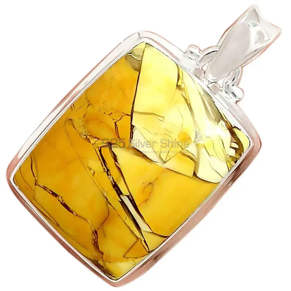 Brecciated Mookaite Gemstone Pendants Exporters In 925 Solid Silver Jewelry 925SP169_0