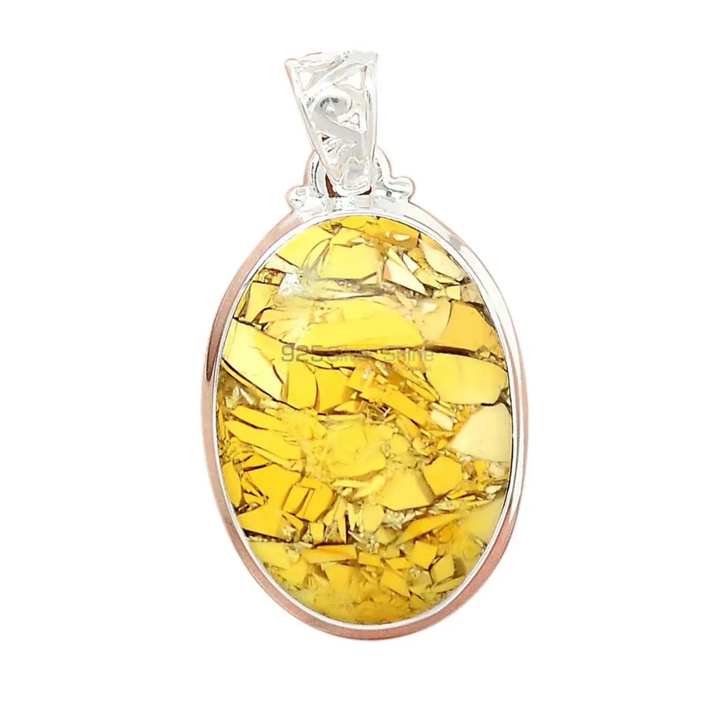 Brecciated Mookaite Gemstone Pendants Exporters In 925 Solid Silver Jewelry 925SP169_1