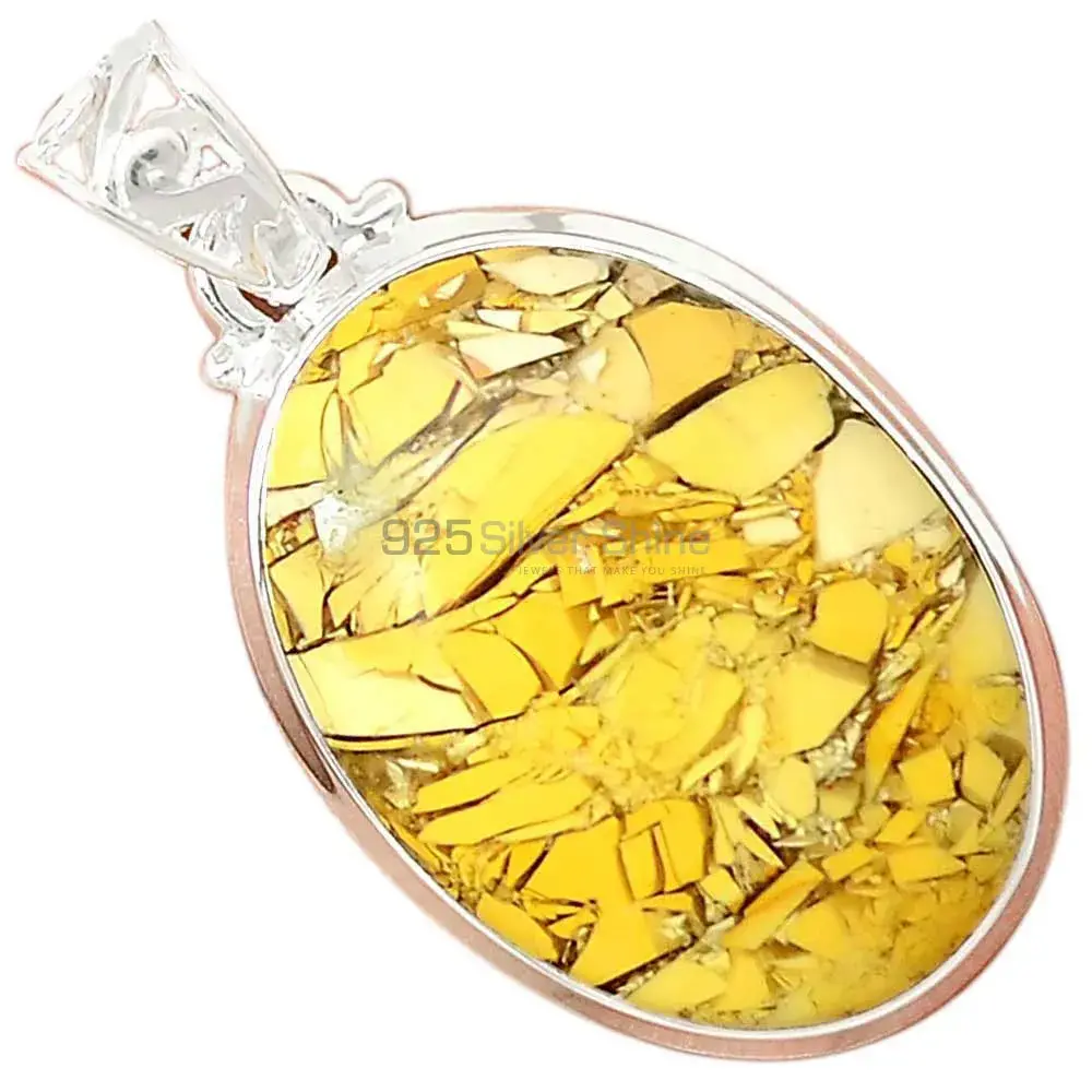 Brecciated Mookaite Gemstone Pendants Exporters In 925 Solid Silver Jewelry 925SP169_3