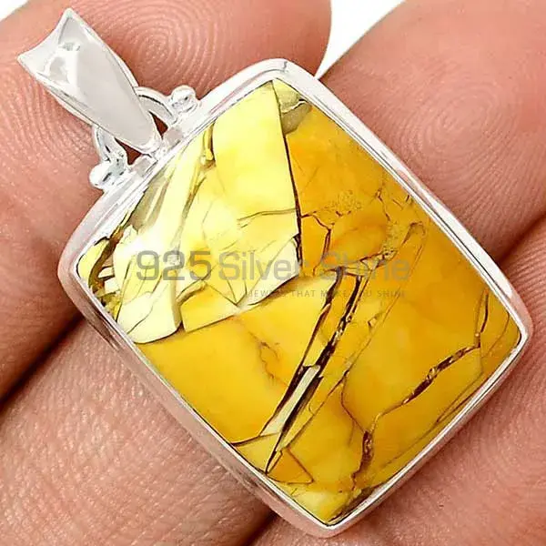 Brecciated Mookaite Gemstone Pendants Exporters In 925 Solid Silver Jewelry 925SP169_6