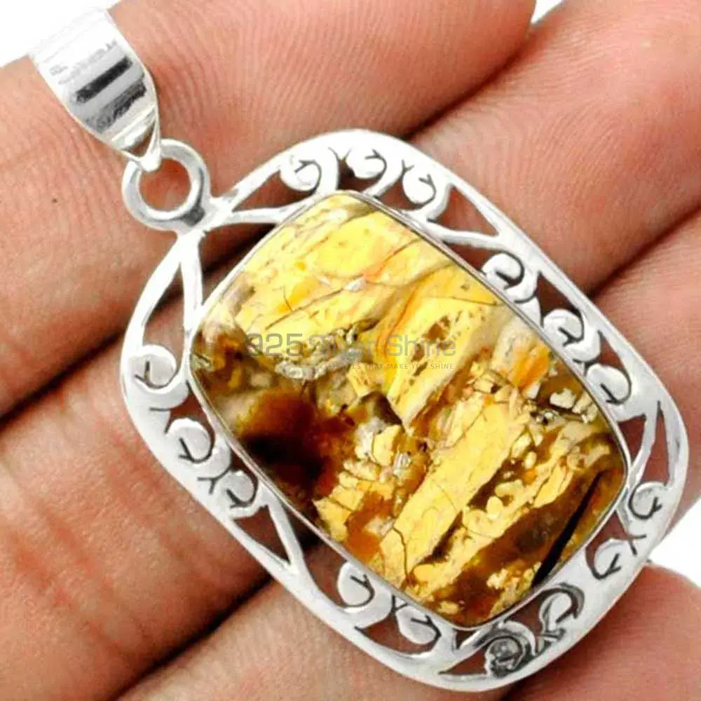 Brecciated Mookaite Gemstone Pendants Suppliers In 925 Fine Silver Jewelry 925SP170_9