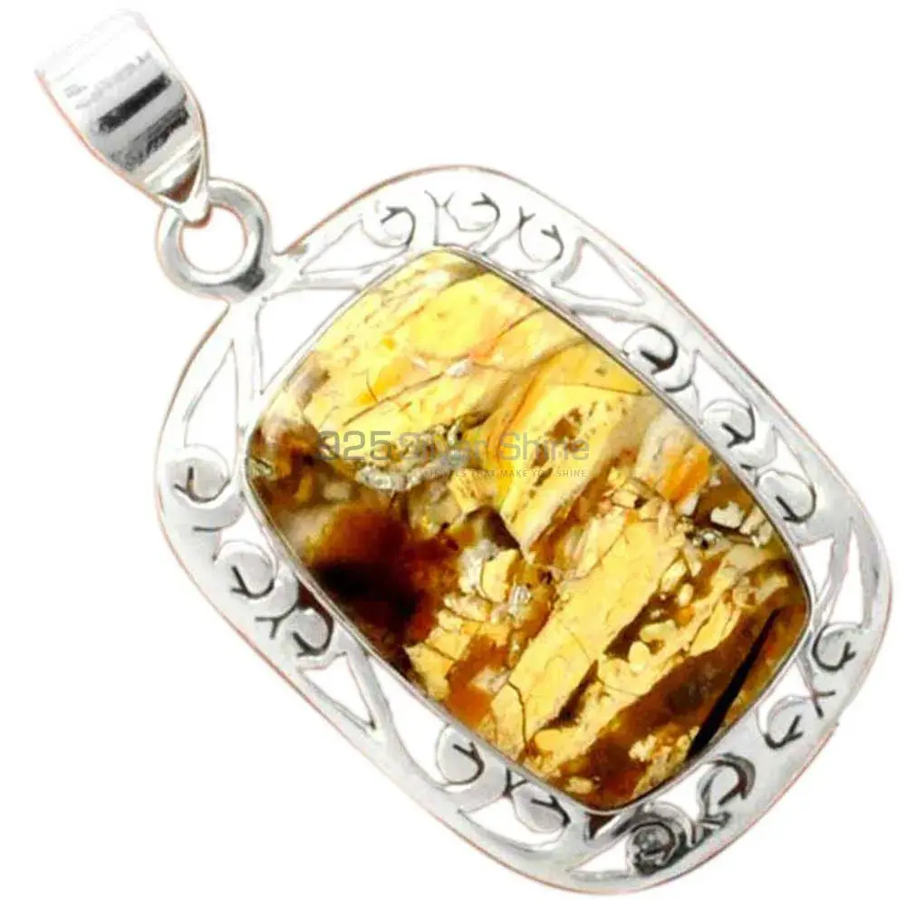 Brecciated Mookaite Gemstone Pendants Suppliers In 925 Fine Silver Jewelry 925SP170_10