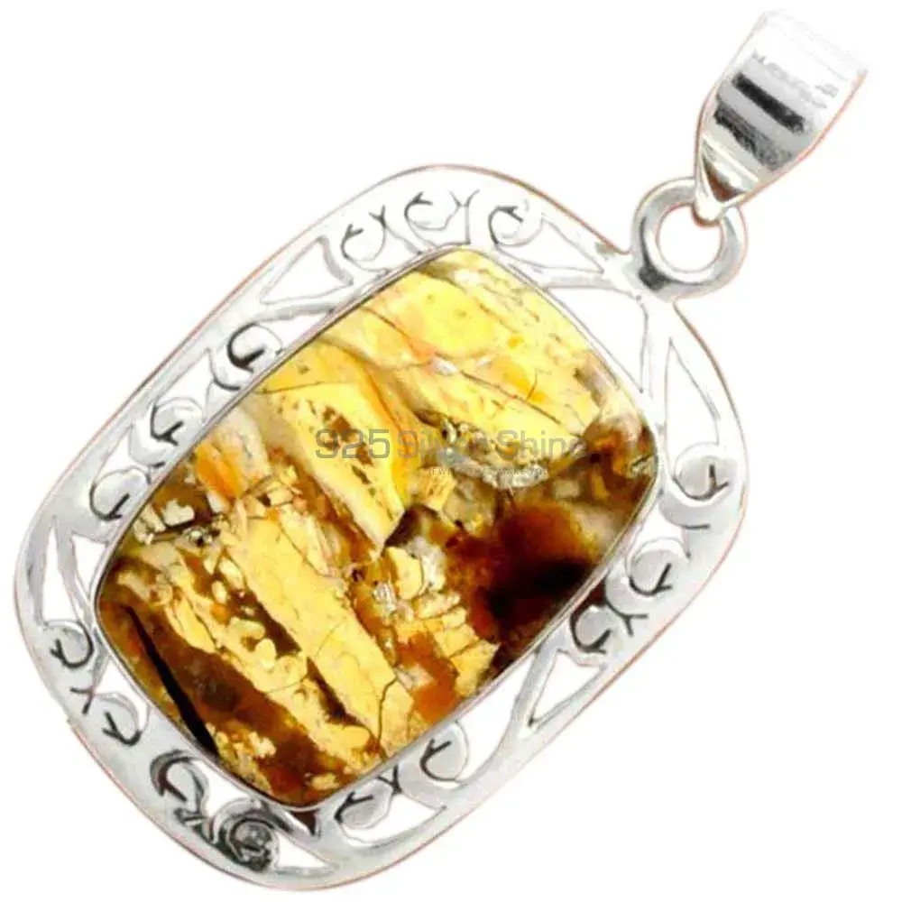 Brecciated Mookaite Gemstone Pendants Suppliers In 925 Fine Silver Jewelry 925SP170_11