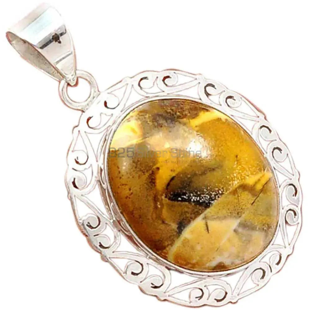 Brecciated Mookaite Gemstone Pendants In 925 Fine Silver Jewelry 925SP170_15