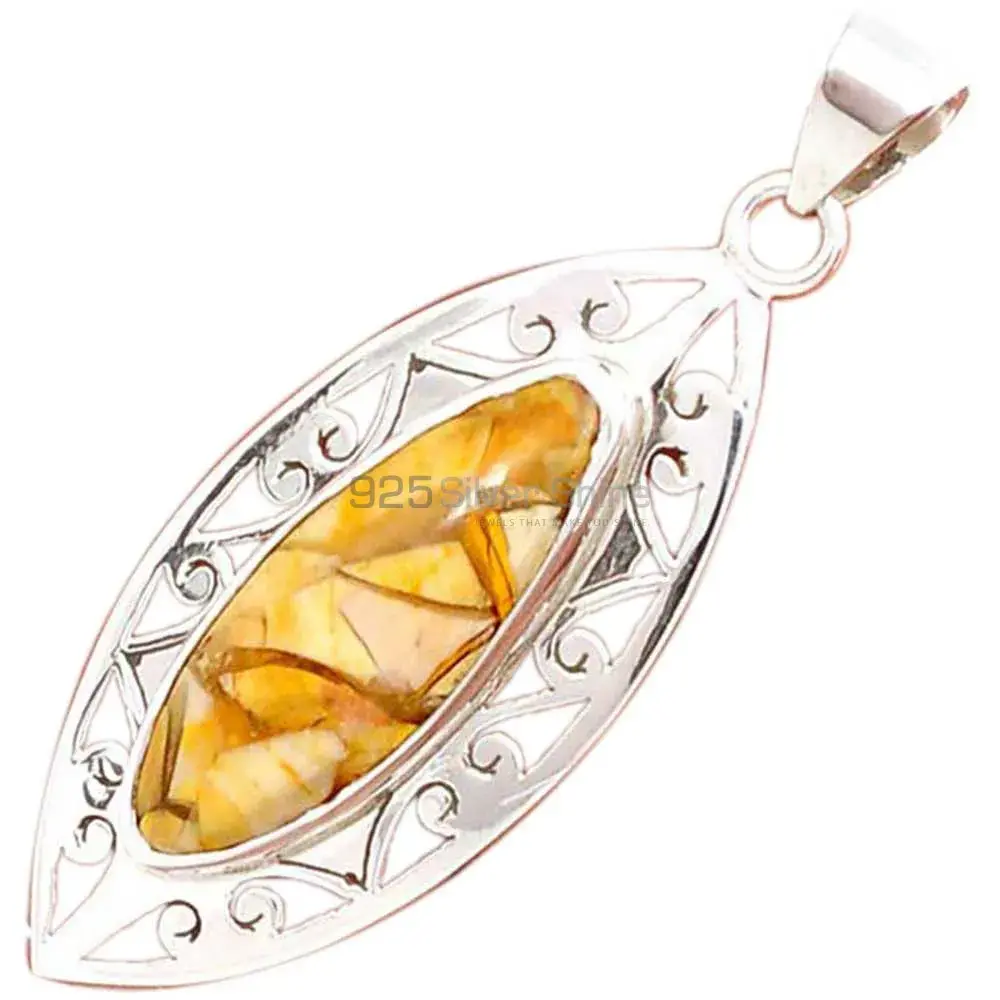 Brecciated Mookaite Gemstone Pendants Suppliers In 925 Fine Silver Jewelry 925SP170_3