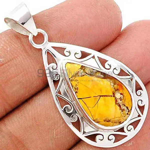 Brecciated Mookaite Gemstone Pendants Suppliers In 925 Fine Silver Jewelry 925SP170_5