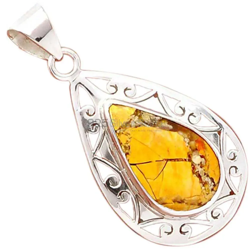 Brecciated Mookaite Gemstone Pendants Suppliers In 925 Fine Silver Jewelry 925SP170_6