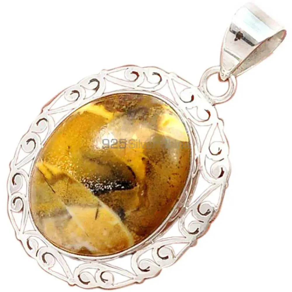 Brecciated Mookaite Gemstone Pendants Suppliers In 925 Fine Silver Jewelry 925SP170_7
