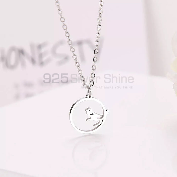 Bird Necklace, Animal Minimalist Necklace In 925 Sterling Silver AMN162