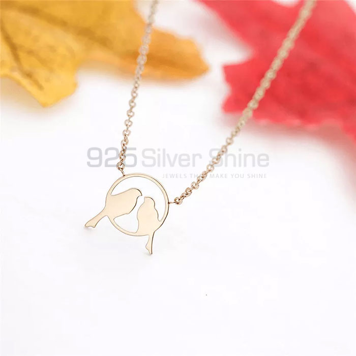 Bird Necklace, Animal Minimalist Necklace In 925 Sterling Silver AMN165_0