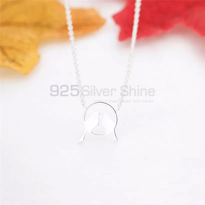 Bird Necklace, Animal Minimalist Necklace In 925 Sterling Silver AMN165_1