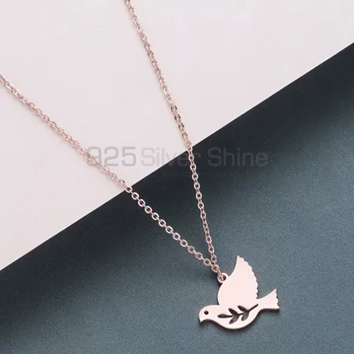 Bird Necklace, Handmade Animal Minimalist Necklace In 925 Sterling Silver AMN101_0