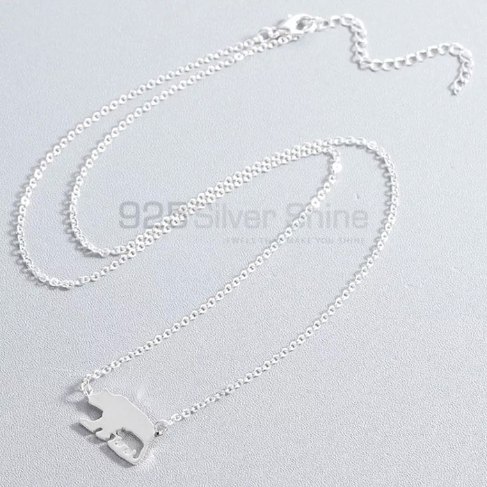 Bruin Bear Necklace, Best Design Animal Minimalist Necklace In 925 Sterling Silver AMN148_2