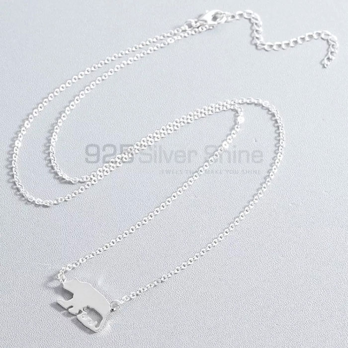 Bruin Bear Necklace, Animal Minimalist Necklace In 925 Sterling Silver AMN148_2