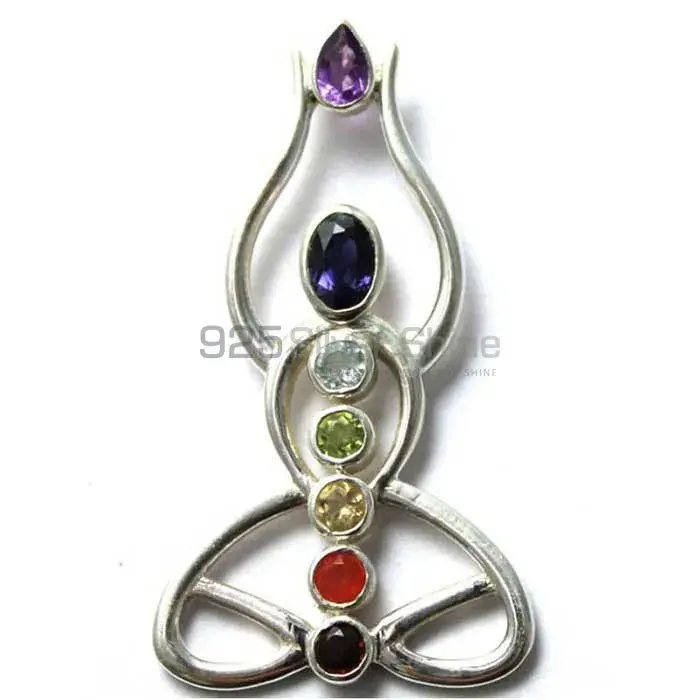 Buddha Chakra Pendant With Sterling Silver Jewelry SSCP146