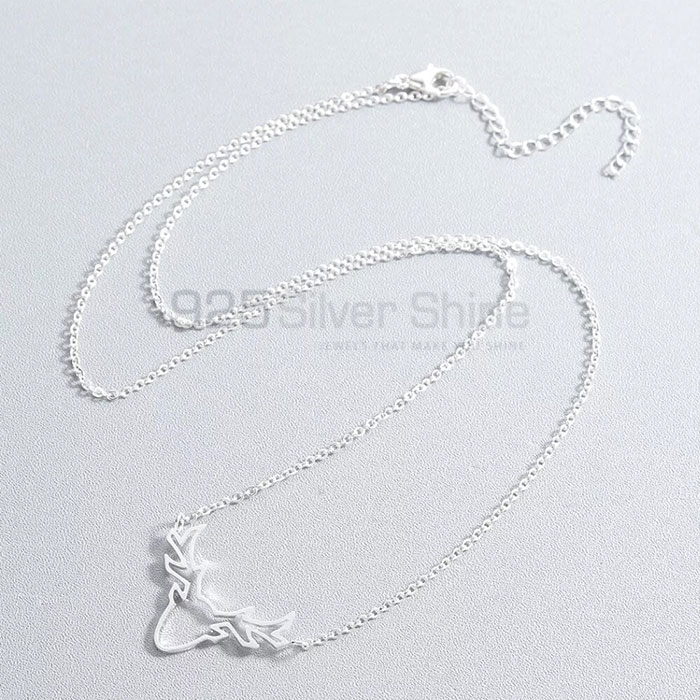 Bull Head Necklace, Wide Rang Animal Minimalist Necklace In 925 Sterling Silver AMN163