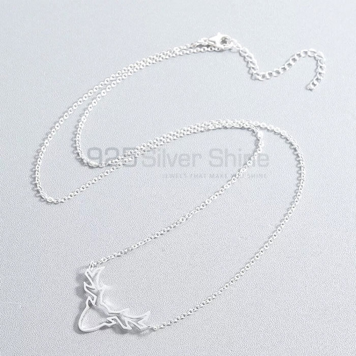 Bull Head Necklace, Animal Minimalist Necklace In 925 Sterling Silver AMN163