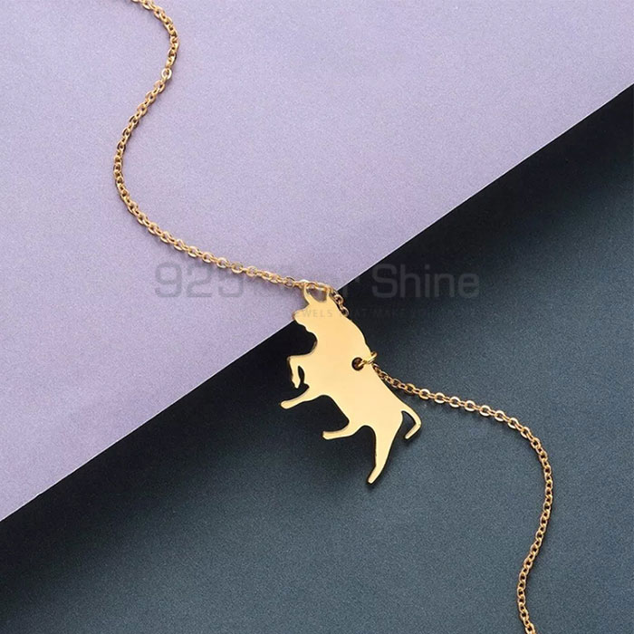 Bull Necklace, Wide Rang Animal Minimalist Necklace In 925 Sterling Silver AMN149_1
