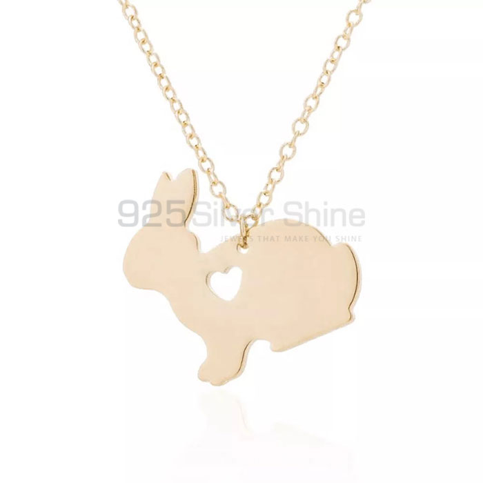 Bunny Necklace, Animal Minimalist Necklace In 925 Sterling Silver AMN195_1