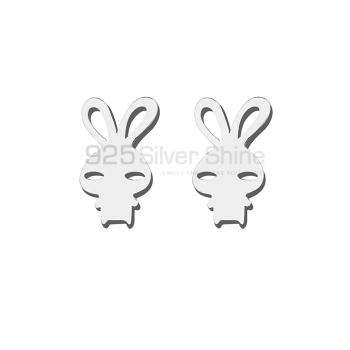 Bunny Rabbit Earring, Best Selections Animal Minimalist Earring In 925 Sterling Silver AME89