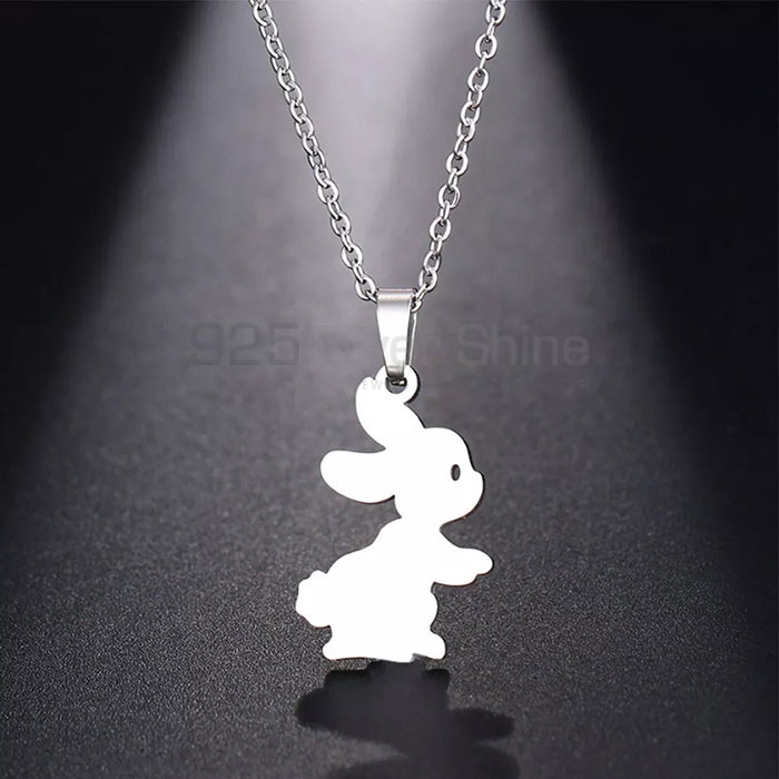 Bunny Rabbit Necklace, Latest Animal Minimalist Necklace In 925 Sterling Silver AMN122