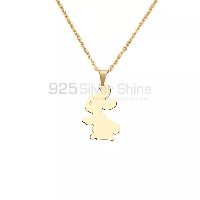 Bunny Rabbit Necklace, Animal Minimalist Necklace In 925 Sterling Silver AMN122_0